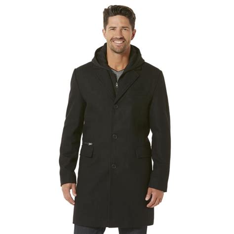 Structure Men's Hooded Wool-Blend Trench Coat