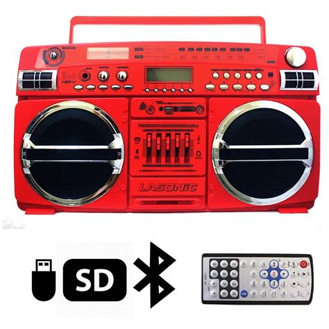 Lasonic i-931BT Portable AM/FM Radio Bluetooth Ghetto Blaster Boombox ...