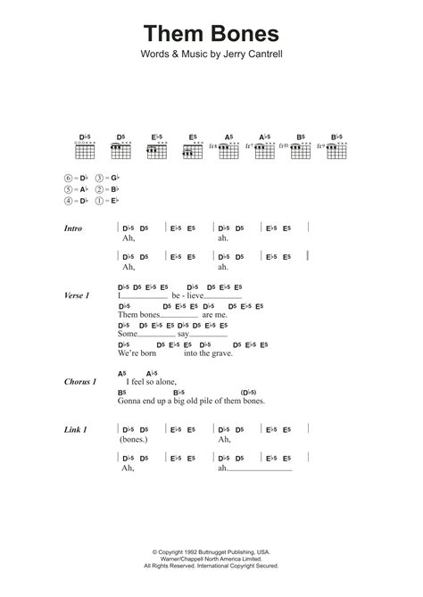 Them Bones by Alice In Chains - Guitar Chords/Lyrics - Guitar Instructor