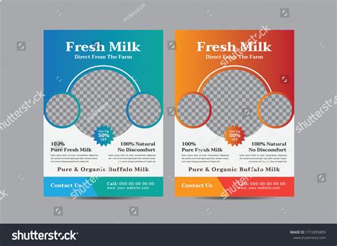 Creative Milk Flyer Design Templates Vector Stock Vector (Royalty Free) 1772895809 | Shutterstock