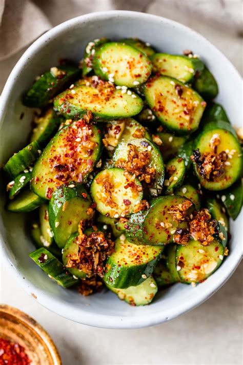 Spicy Cucumber Salad - The Almond Eater