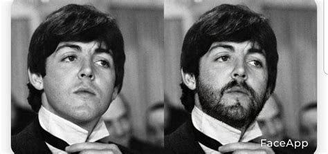 Paul Mccartney in the early 60s with beard. Via FaceApp : r/beatles