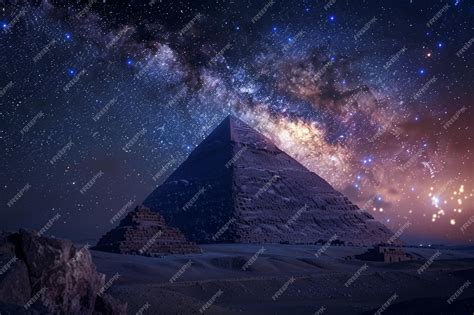 Premium Photo | Great Pyramid of Giza standing tall against a back