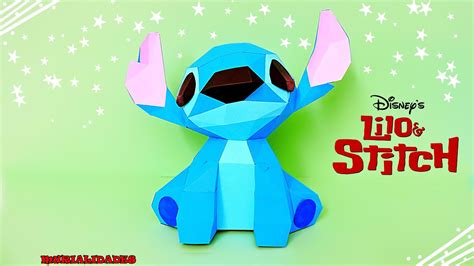 👽 COMO HACER UN STITCH DE PAPEL - PAPERCRAFT PLANTILLAS GRATIS - MUY ...