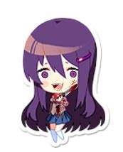 Yuri Chibi holds a knife! : r/DDLC