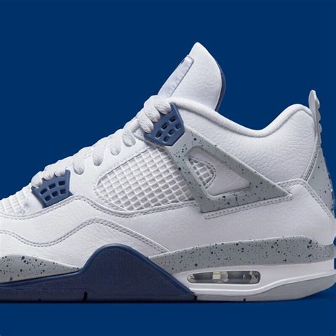 Nike Air Jordan 4 Retro Midnight Navy Blue White Gray… - Gem