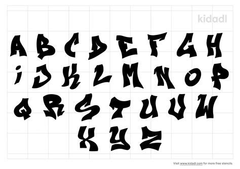 Graffiti Letter Stencils Printable