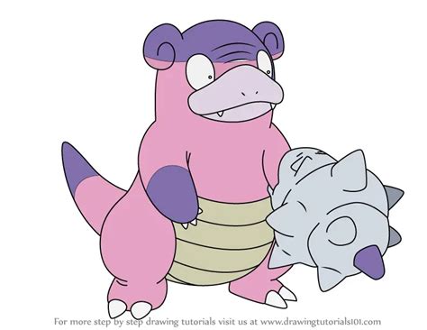 How to Draw Galarian Slowbro from Pokemon (Pokemon) Step by Step | DrawingTutorials101.com