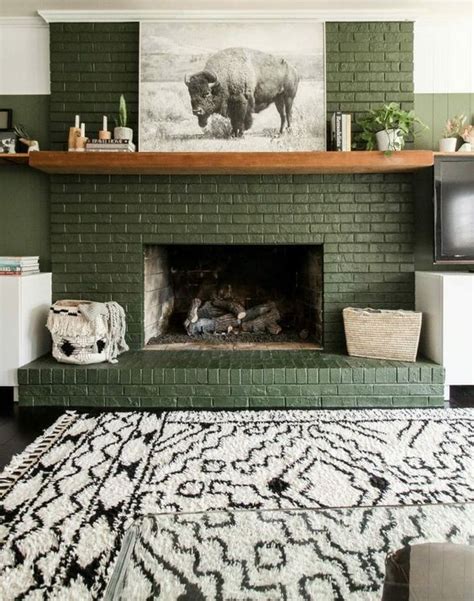 43 Painted Brick Fireplaces For A Bold Touch - DigsDigs