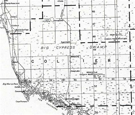 Map of Collier County, Florida, 1932