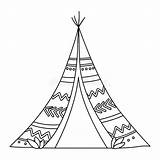 Wigwam Coloring Stock Illustrations – 71  sketch template