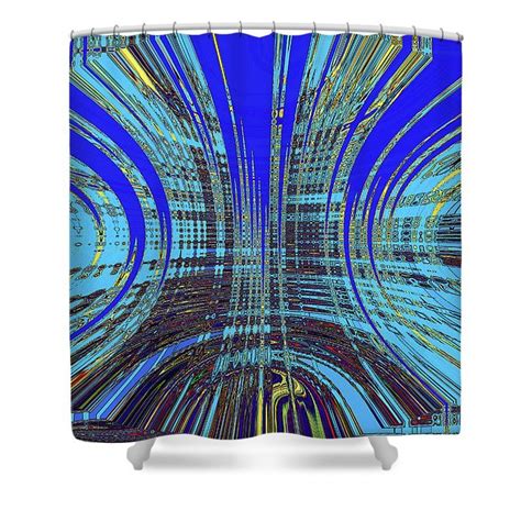 Interesting Blue Abstract Shower Curtain by Tom Janca | Blue abstract, Abstract poster, Abstract