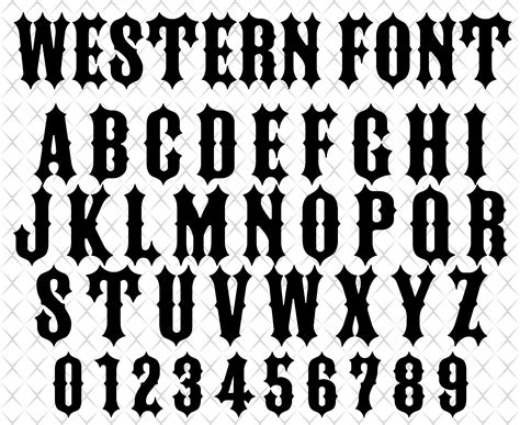 Western font svg Cowboy font svg Western alphabet letters svg | Etsy