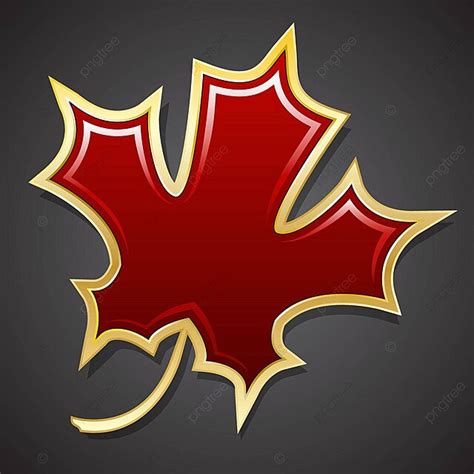 Isolated Vector Of A Red Maple Leaf In The Golden Ratio Vector, Illustration, Bright, Shadow PNG ...