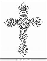 Cross Coloring Page  Ornate TheCatholicKidcom sketch template