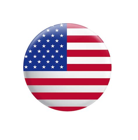 Flagge der vereinigten staaten von amerika. usa-kennzeichnungsschaltfläche | Premium-Vektor