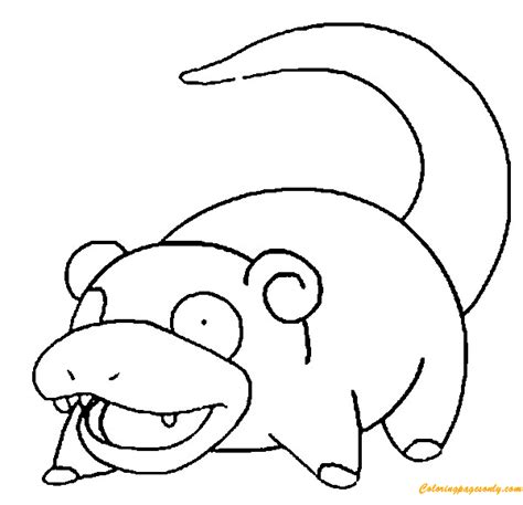 Slowpoke Pokemon Coloring Page - Free Coloring Pages Online