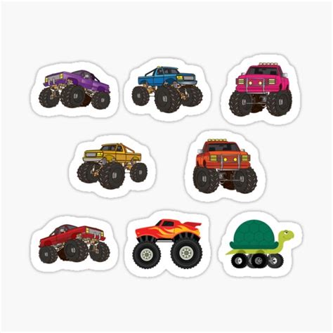 "Monster Trucks pack" Sticker for Sale by MoMasry | Redbubble