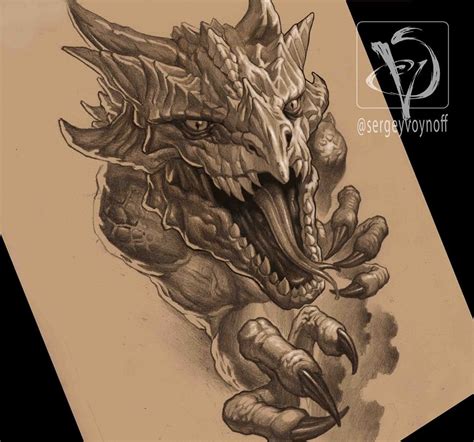 Medieval Dragon Tattoo, Tribal Dragon Tattoo Zoomed Flickr Photo ...