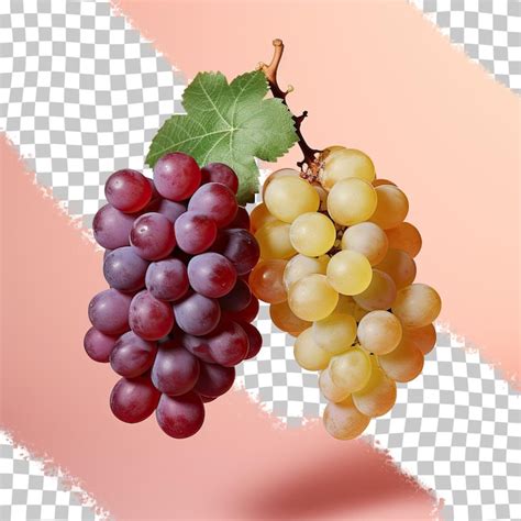 Premium PSD | Different types of grapes in red and white