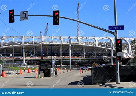 LA Rams Stadium Construction Site Editorial Stock Photo - Image of benz ...