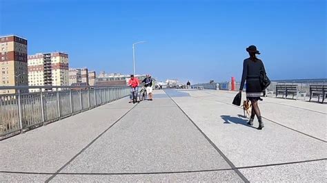 New boardwalk in Far Rockaway, NY. Electric longboard ride. - YouTube