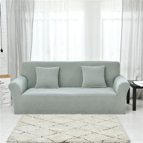 Aliexpress.com : Buy Light Grey Solid Color Plaid Universal Stretch Sofa Slipcovers For Living ...