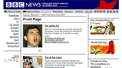 How the BBC News website has changed over the past 20 years - BBC News