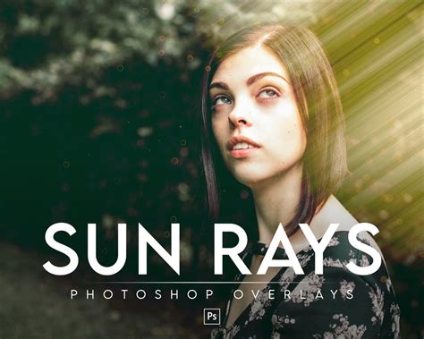 25 SUN RAYS Photoshop Overlay, Photoshop Overlays, Sunlight, Sunny, Gold Light, Sun Beams, Sun ...