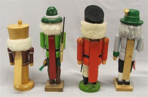 4 German Made Wooden Nutcrackers