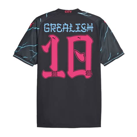 GREALISH #10 Manchester City Japanese Tour Printing Third Away Jersey ...