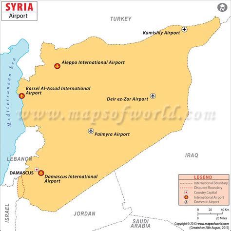 Map of Airports in Syria | Airport map, Syria map, Syria