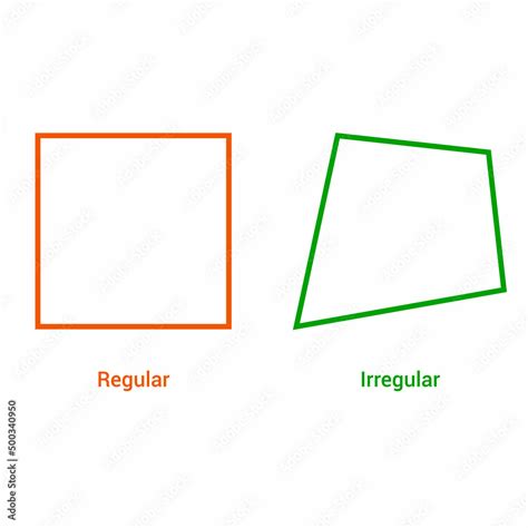 regular and irregular quadrilateral in mathematics Stock Vector | Adobe Stock