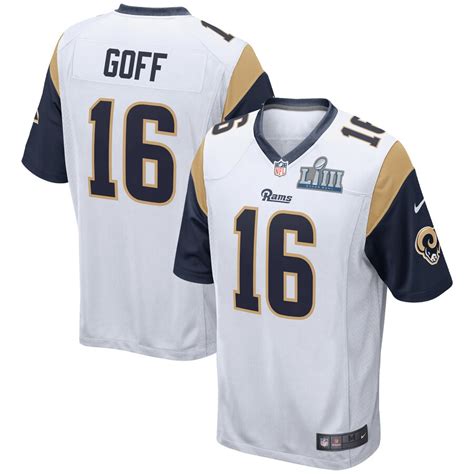 Nike Jared Goff Los Angeles Rams White Super Bowl LIII Bound Game Jersey