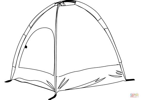 Camping Tent coloring page | Free Printable Coloring Pages