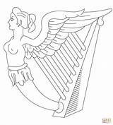 Harp Of Ireland Coloring Page  Free Printable Coloring Pages sketch template