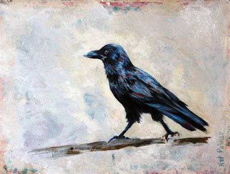 Walking Crow Painting by Kat Palmer | Saatchi Art