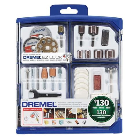 Dremel Rotary Tool Accessory Kit (130-Piece) 713-01 - The Home Depot