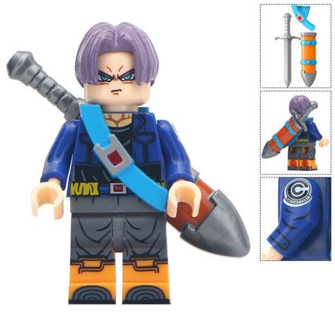 Future Trunks (Blue Jacket) Dragon Ball Z Lego Block Minifigures ...