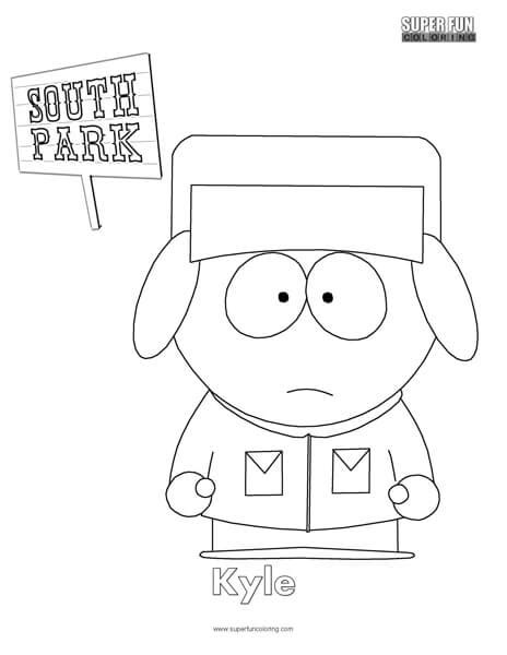 Kyle- South Park Coloring Page - Super Fun Coloring