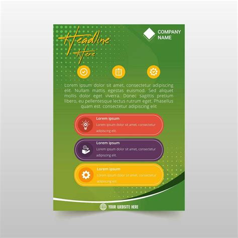 Modern Abstract Gradient Green Flyer Template With Abstract Shapes 25844768 Vector Art at Vecteezy