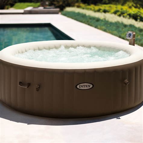 Intex PureSpa 6 Person Inflatable Spa Portable Hot Tub with Cupholder ...