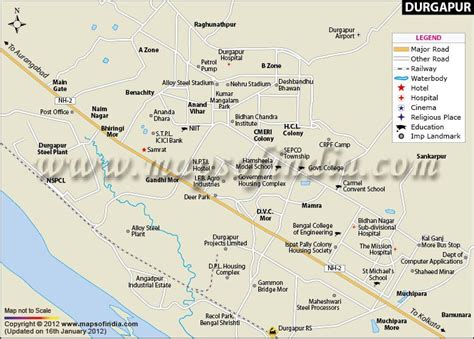 Durgapur City Map | Durgapur, Indian river map, City