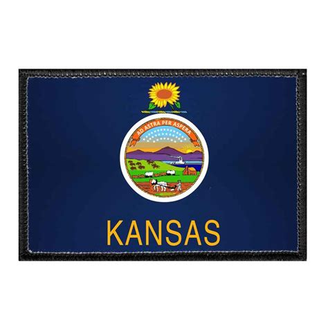 Kansas State Flag Color Removable Patch - Etsy