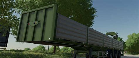 FS22: Platform Trailer With Crane v 1.0.0.2 Trailers Mod für Farming Simulator 22