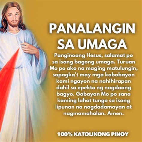 PANALANGIN SA UMAGA. +Sa Ngalan... - 100% KATOLIKONG PINOY!