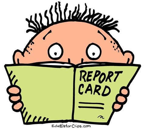 Clipart Report Card - Printable Cards