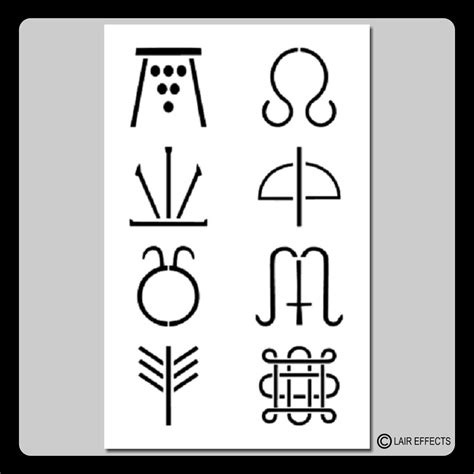 7 X 11 WICCAN Holiday (2 Inch) Symbols STENCIL Yule/Samhain/Beltane ...