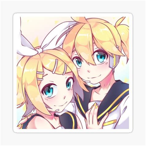 "Len & Rin Fanart" Sticker by OrianaOwO | Redbubble