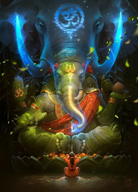 Mighty Ganesh Hindu Kunst, Ganesha Art, Hindu Art, Ganesh Wallpaper ...